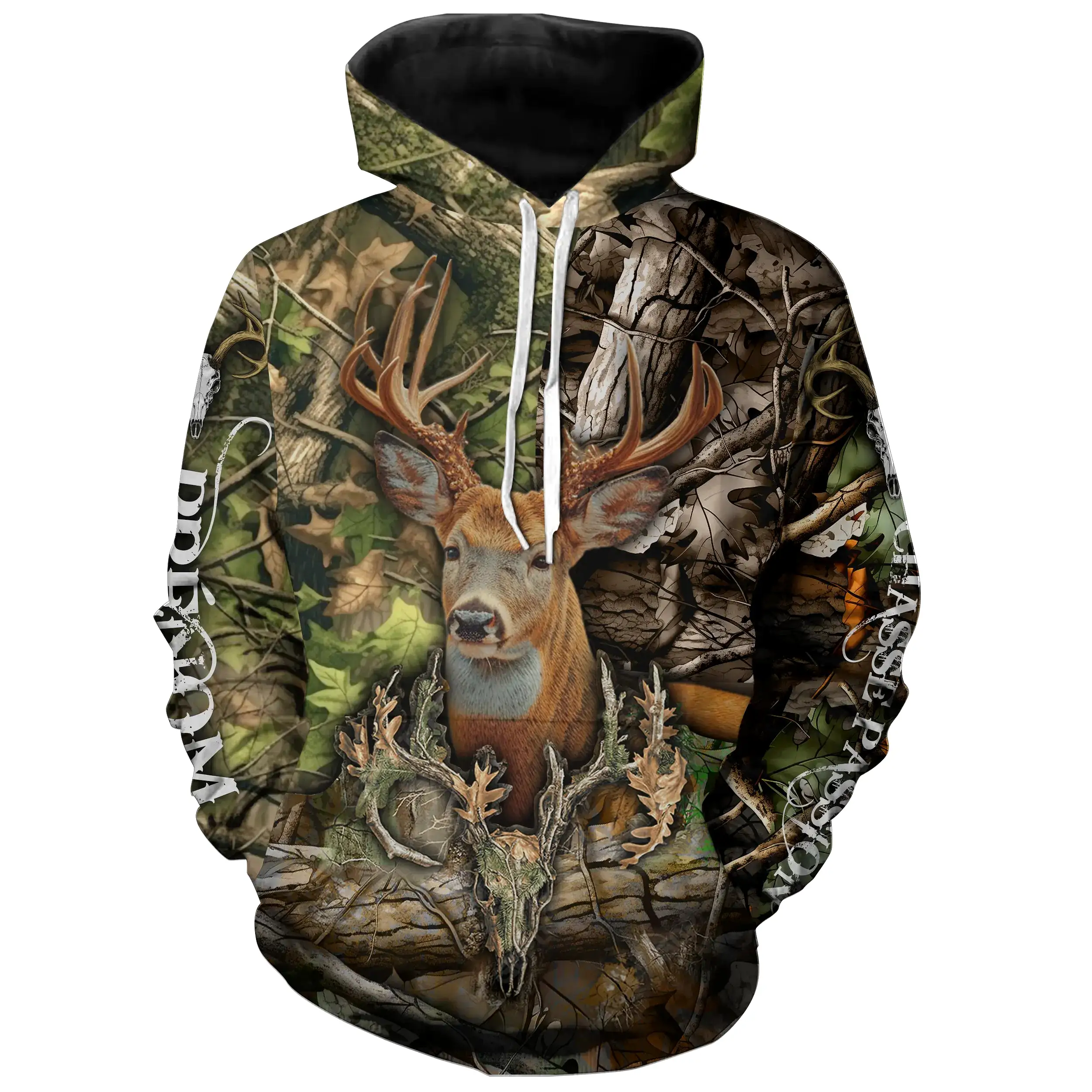 T-shirt Camouflage Chasse Passion, Chasse Au Cerf, Cadeau Perrsonnalisé Chasseur - CT07092236