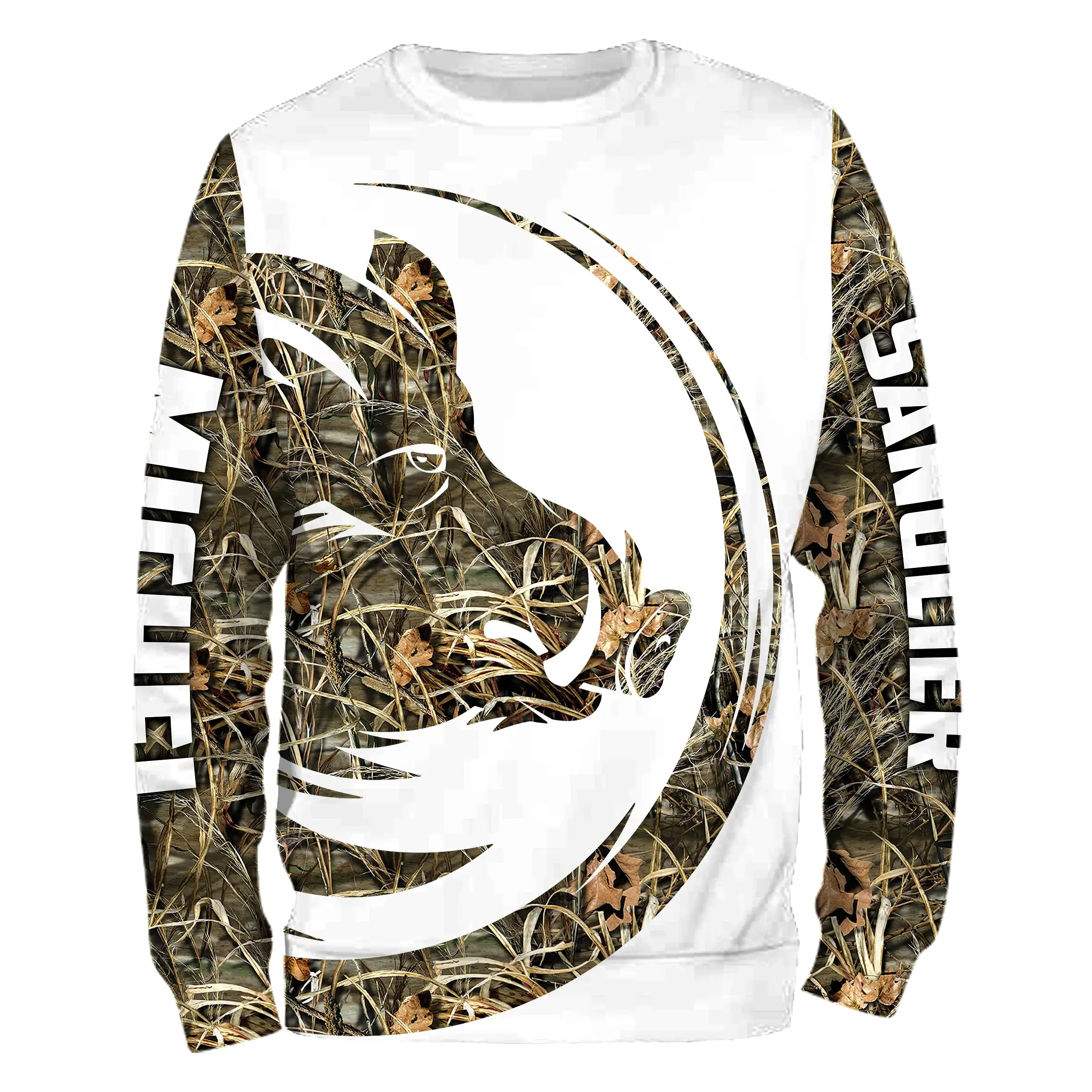 T-shirt Chasse Aux Sangliers, Camouflage Chasse, Cadeau Original Chasseurs - CT12082218_2