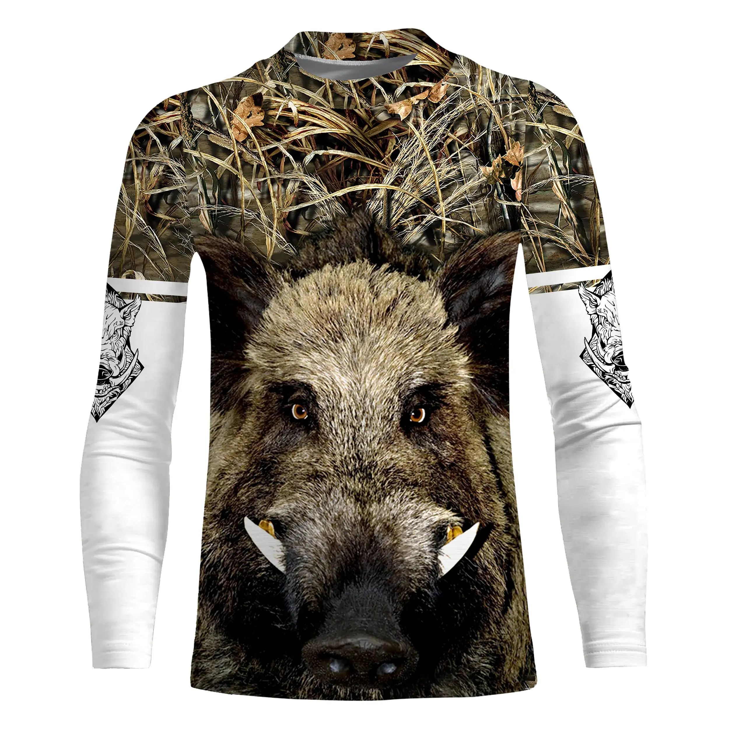 T-shirt Chasse Du Sanglier, Camouflage Chasse, Cadeau Original Chasseurs - CT12082219