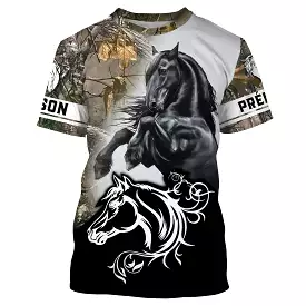 T-shirt Frison Cheval, Cadeau Personnalisé équitation, Chevaux Passion, Frison d'Amour - CT06072223