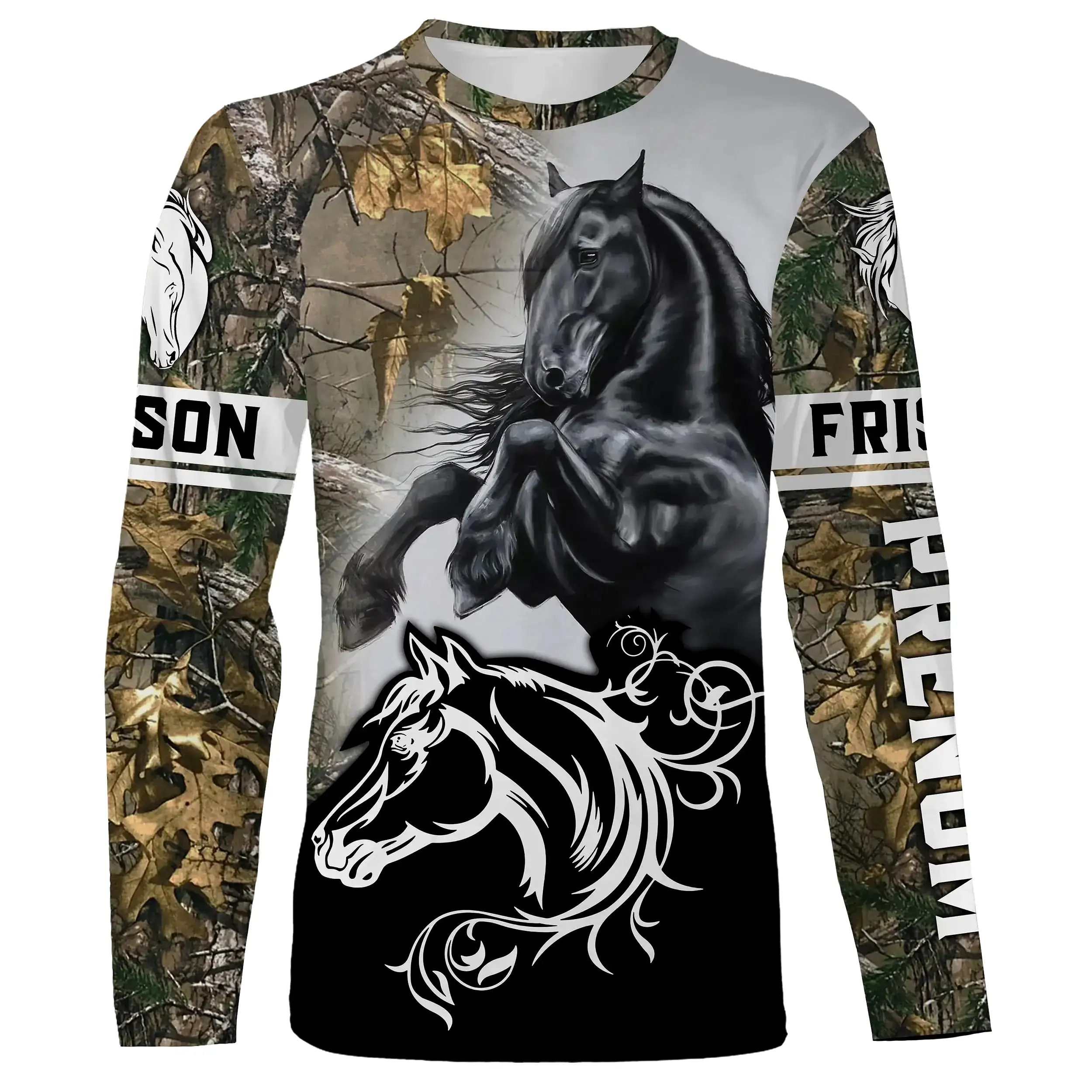 T-shirt Frison Cheval, Cadeau Personnalisé équitation, Chevaux Passion, Frison d'Amour - CT06072223