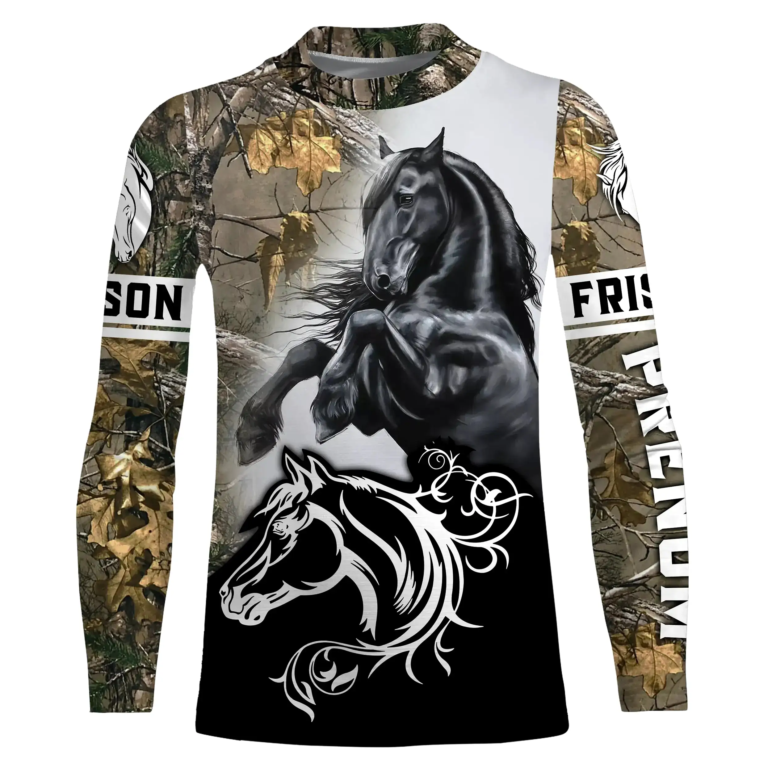 T-shirt Frison Cheval, Cadeau Personnalisé équitation, Chevaux Passion, Frison d'Amour - CT06072223