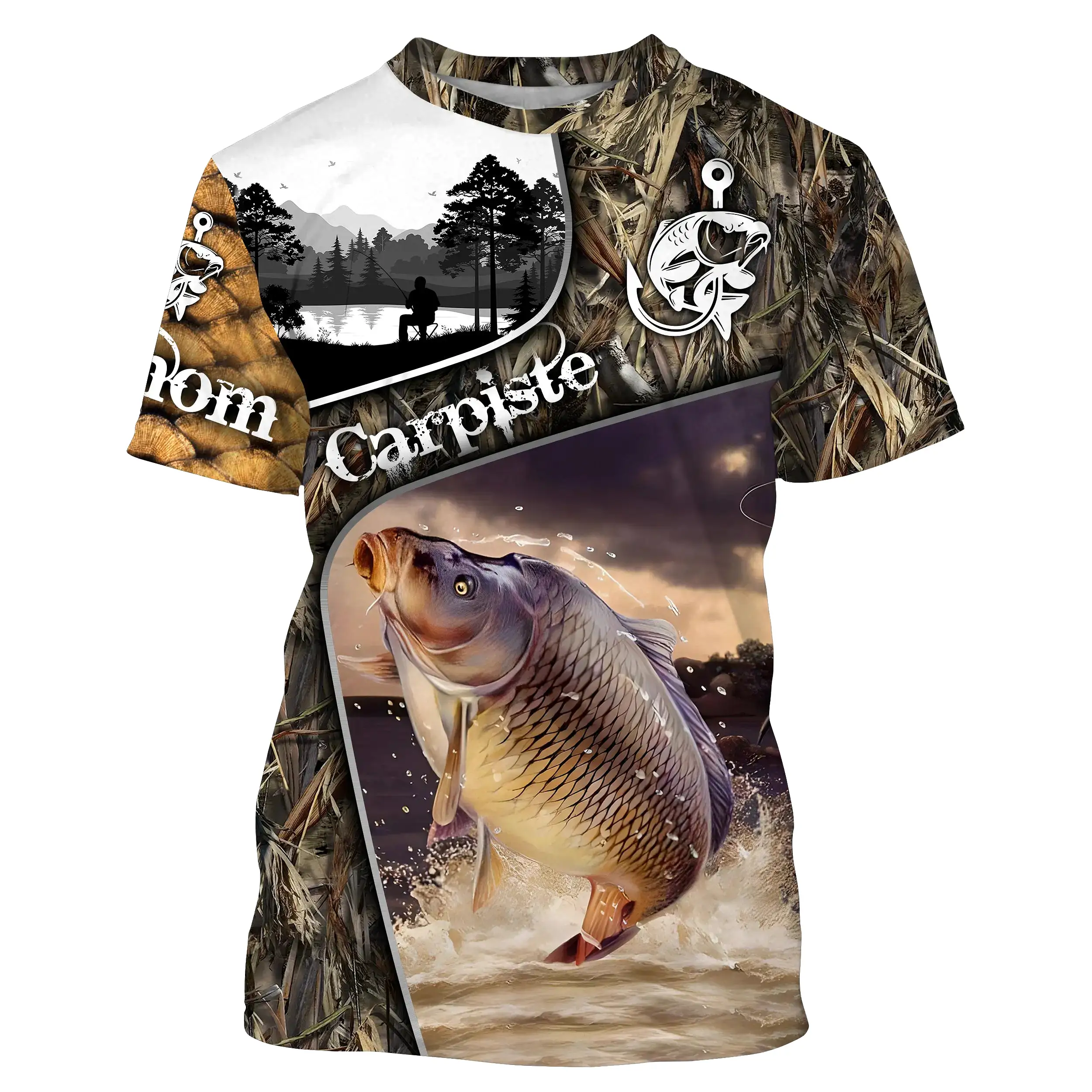 T-shirt Personnalisé Carpiste, Cadeau Pêcheur, Pêche De La Carpe - CT09092230