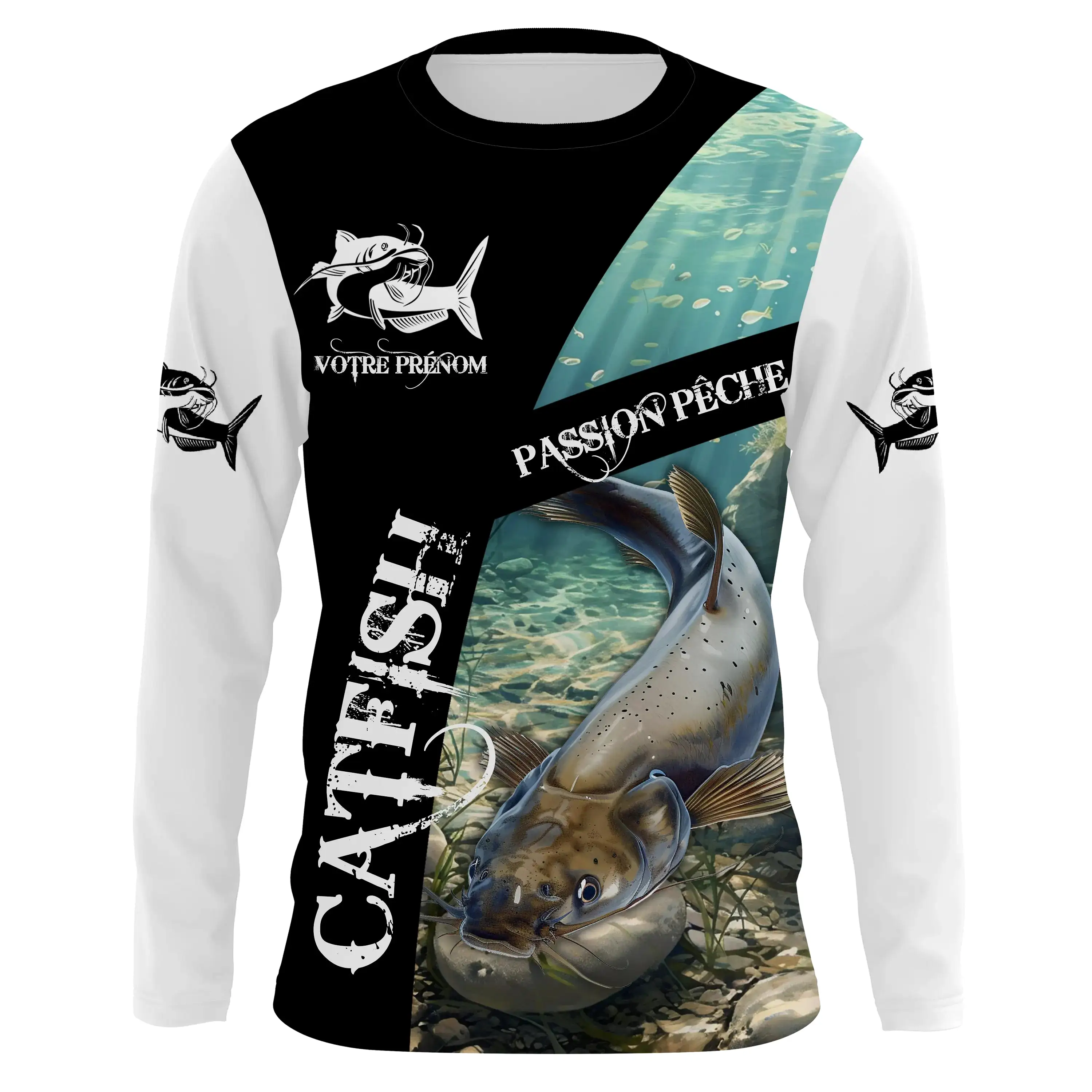 T-shirt Pêche du Silure, Catfish, Poisson de Chat, Cadeau Peronnalisé Pêcheur, Passion Pêche - CT07072208