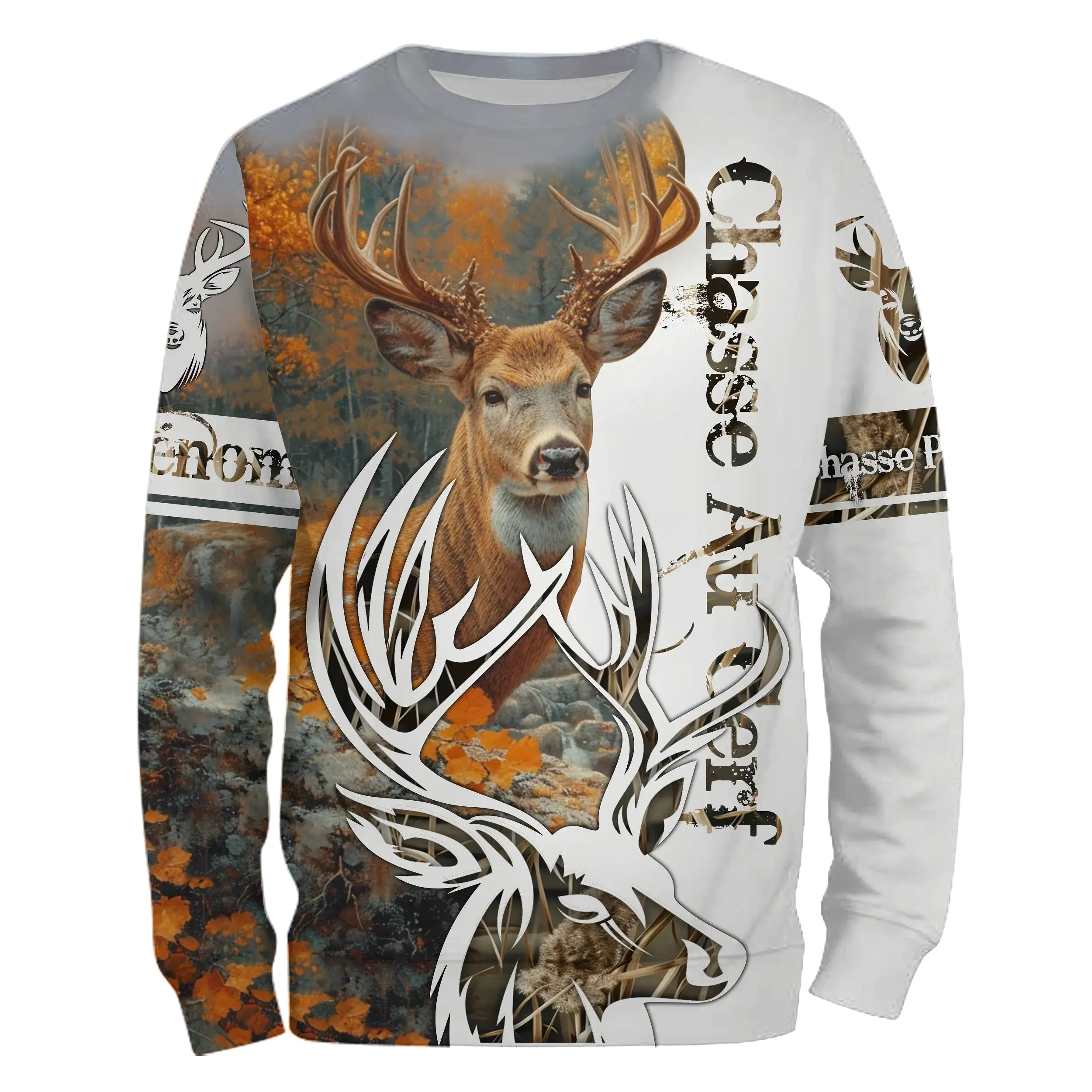 T-shirt, Sweat Chasse Au Cerf, Cadeau Personnaliser Chasseur, Camouflage Chasse Passion - CT09112219