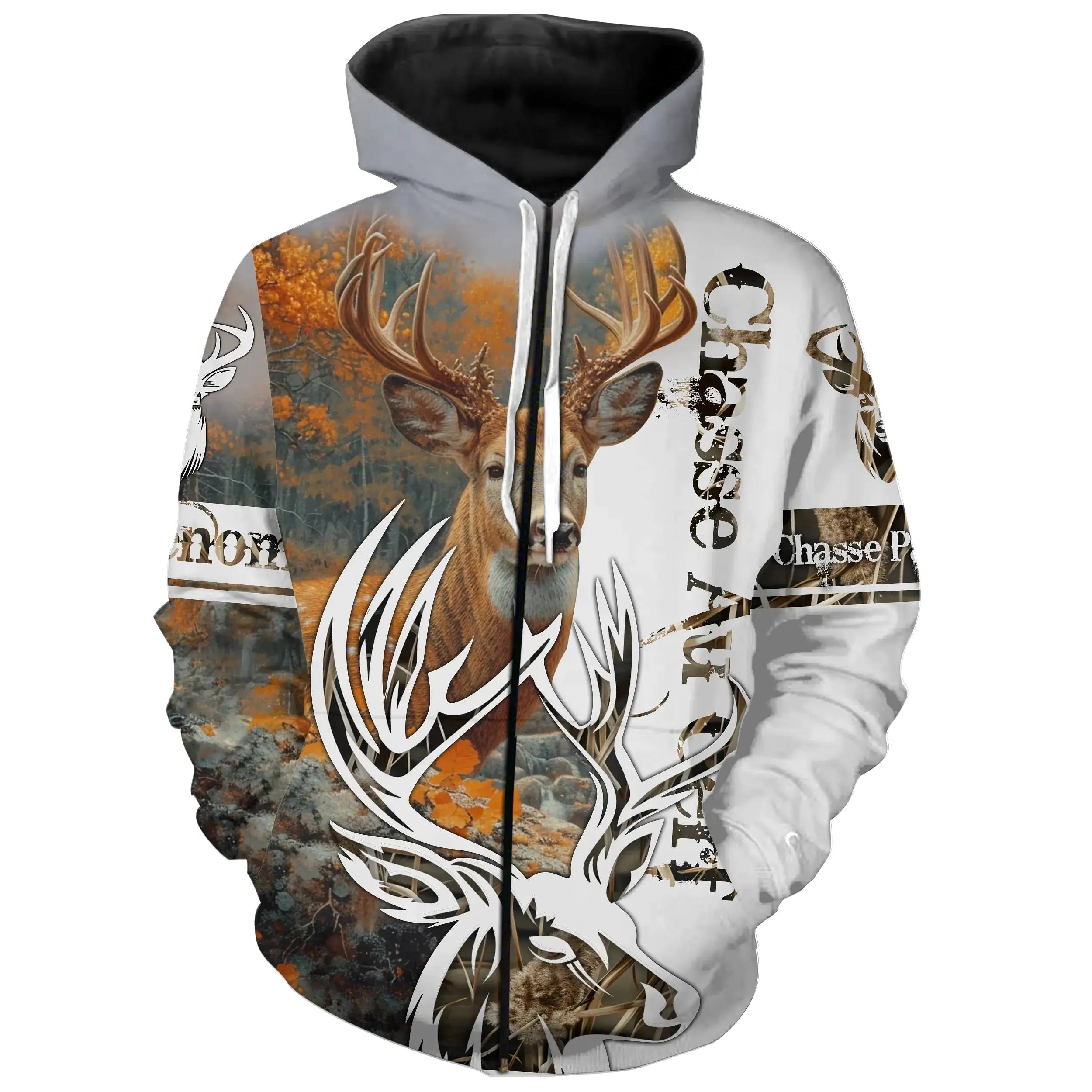 T-shirt, Sweat Chasse Au Cerf, Cadeau Personnaliser Chasseur, Camouflage Chasse Passion - CT09112219