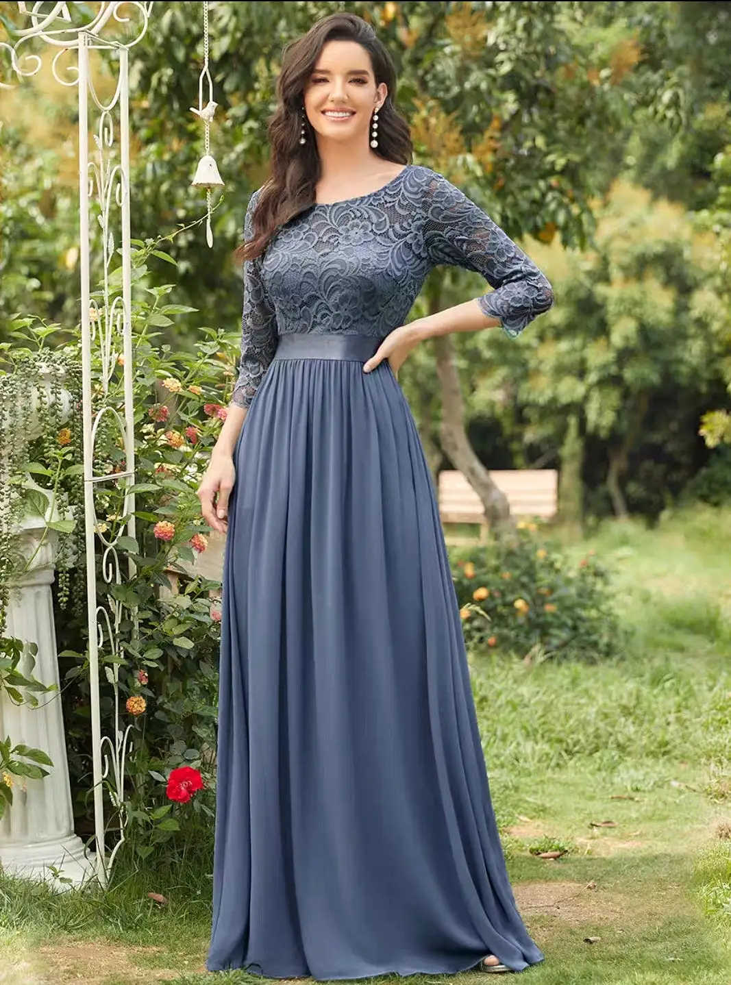 The Hyacinth Illusion Sleeves Gown (Available in 11 Colours)