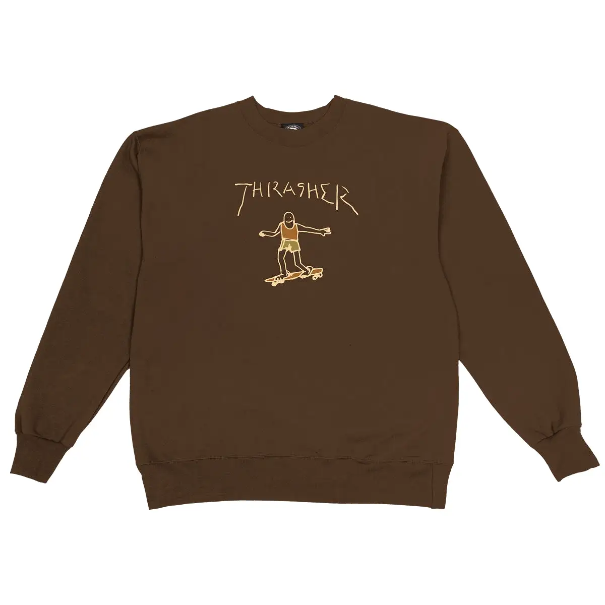 THRASHER SWEAT GONZ  CREW CHOCOLATE