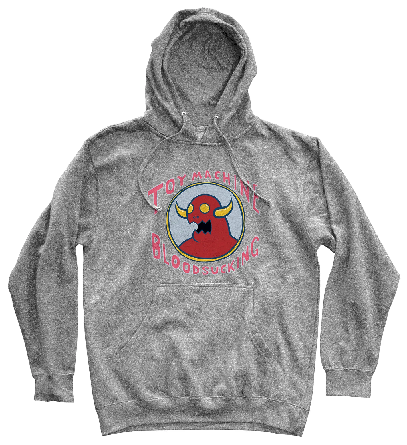 TOY MACHINE SWEAT TALL HO MONSTER HOOD HEATHER GREY