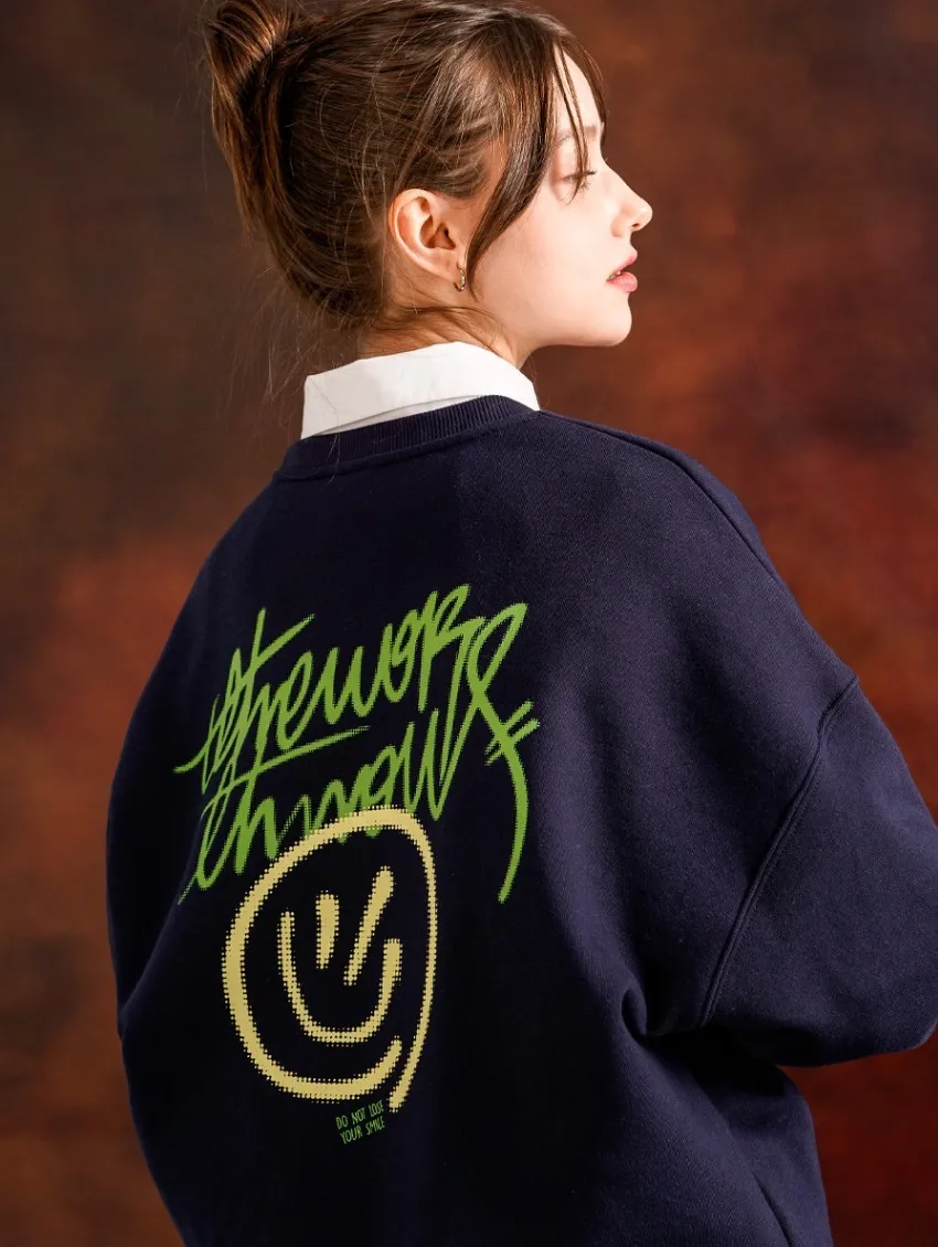 TWN  |[TWN]★HALFTONE SMILE SWEAT SHIRT