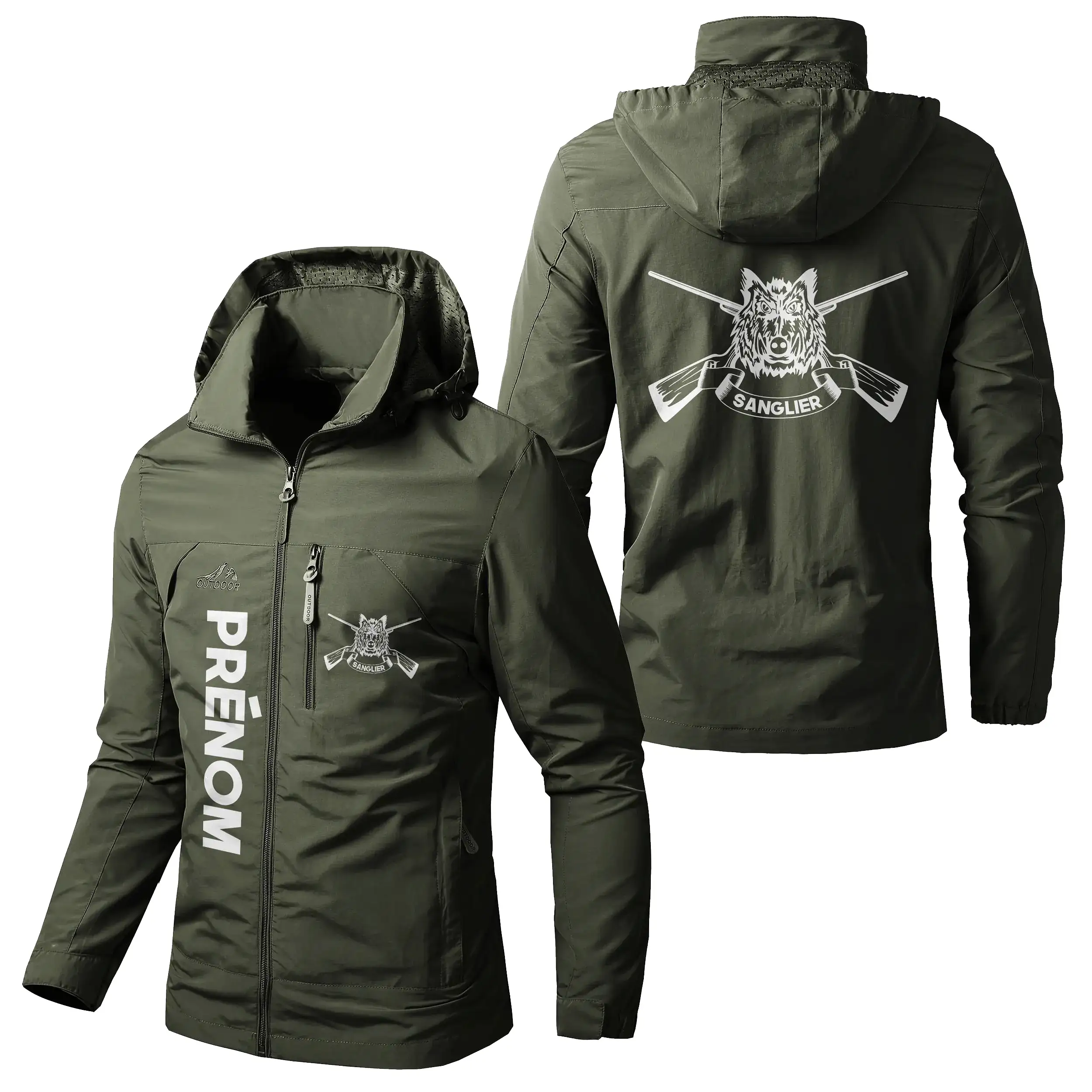 Veste Imperméable Et Coupe-Vent Personnalisée Chasse Au Sanglier, Cadeau Original Chasseurs - CT07092353