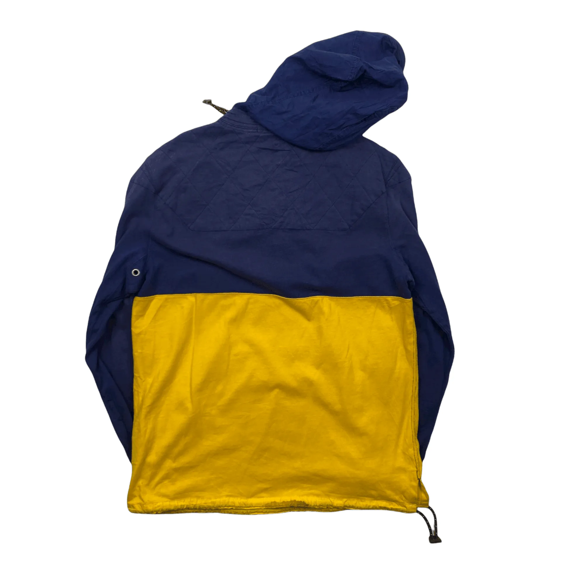 Vintage 90s Navy Blue + Yellow Polo Ralph Lauren Hoodie - Medium