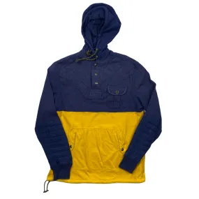 Vintage 90s Navy Blue + Yellow Polo Ralph Lauren Hoodie - Medium