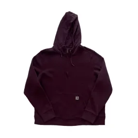 Vintage Burgundy Carhartt Quarter Zip Hoodie - Recommended Size - Extra Large