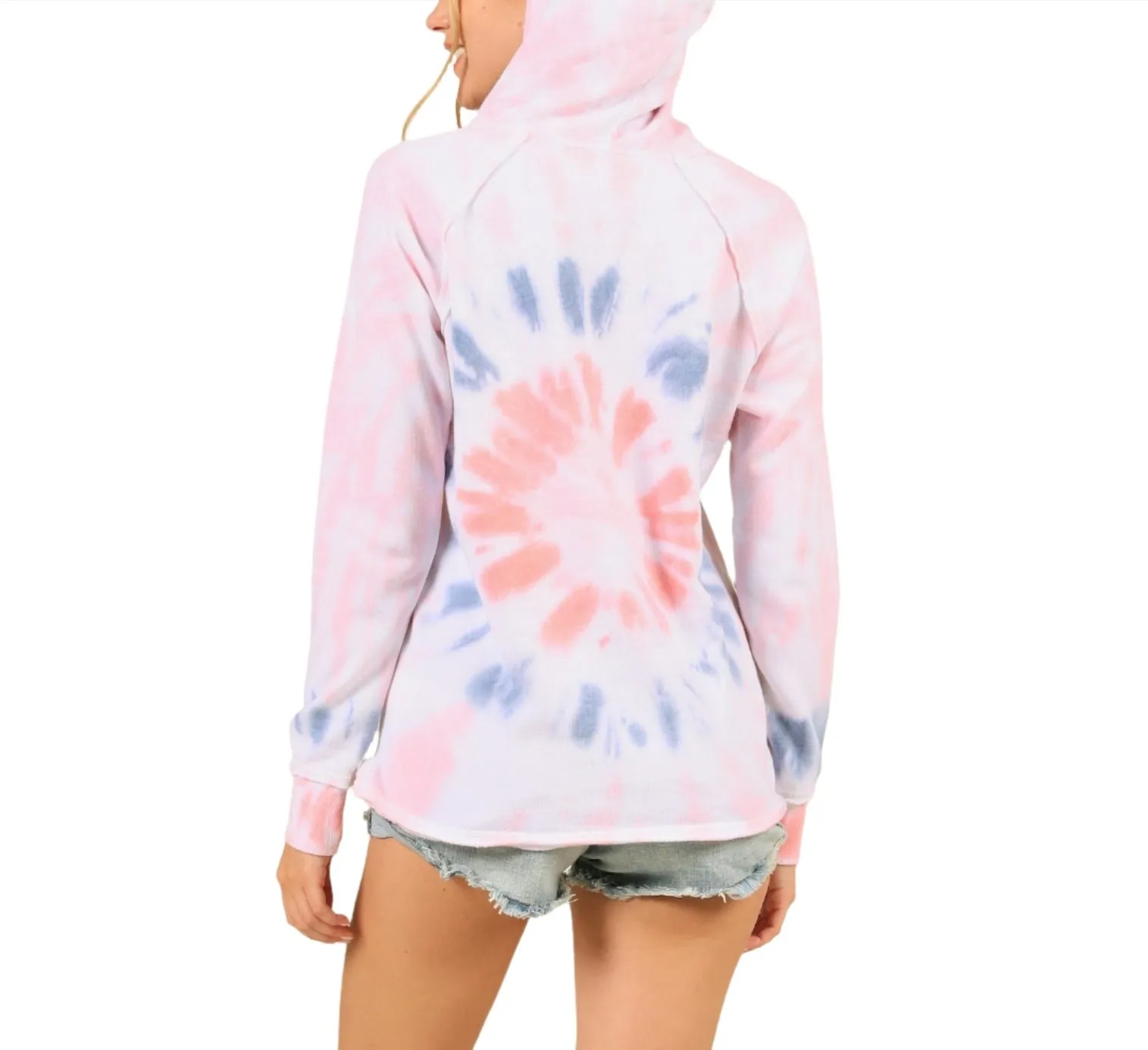 Vintage Havana/Ocean Drive Tie Dye Pullover Hoodie OD4214 Flamingo