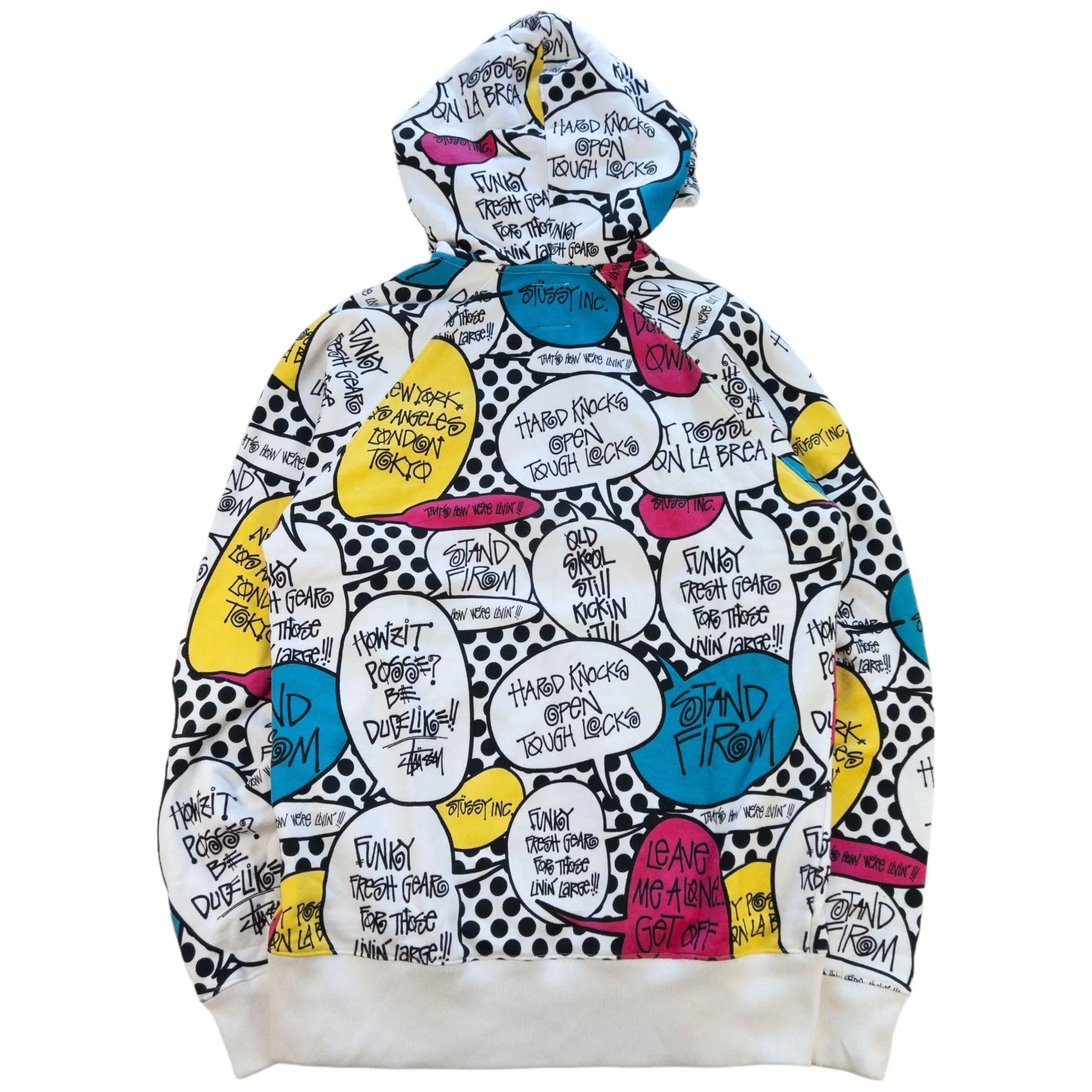 Vintage Stussy Speech Bublble Zip Up Hoodie Size S