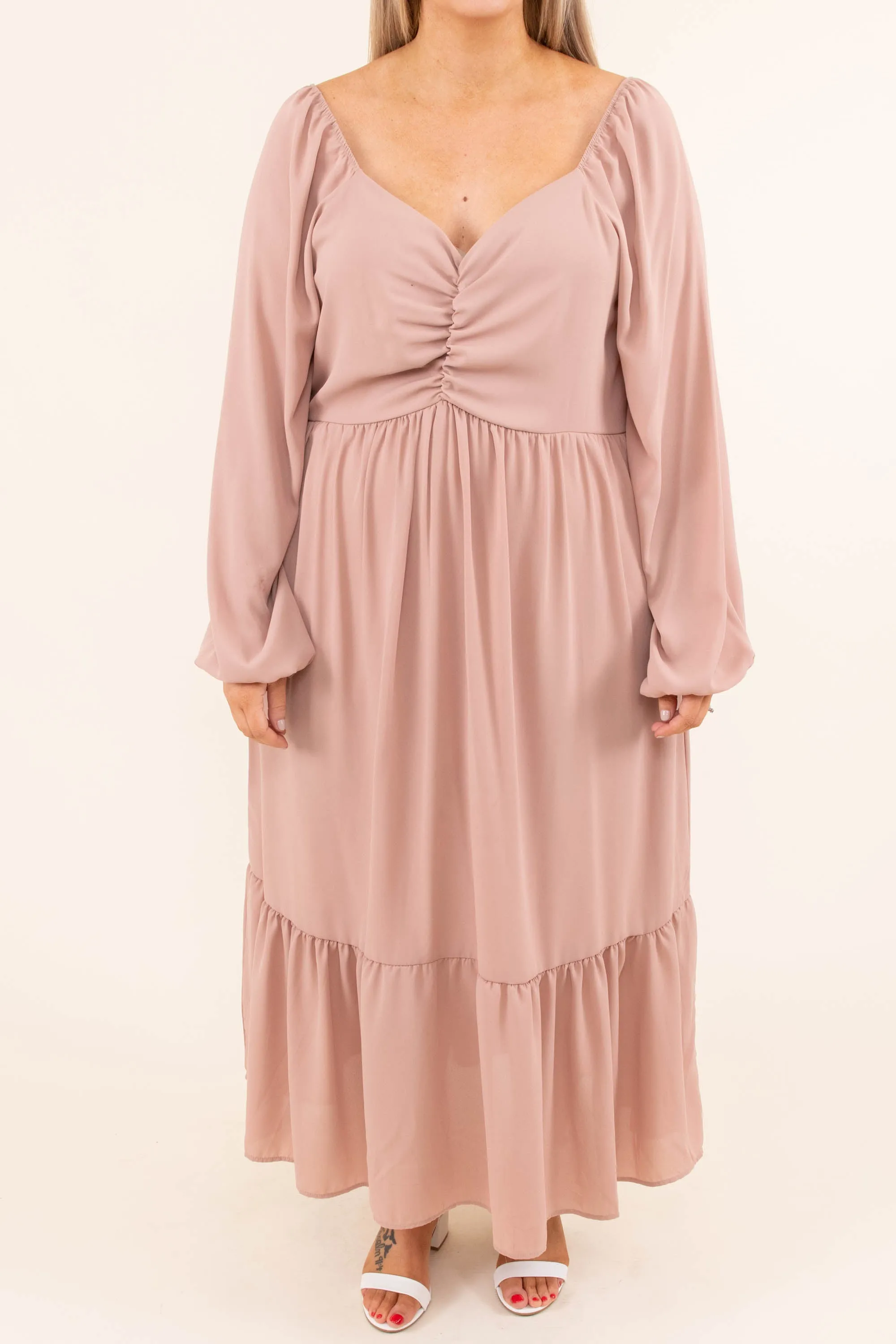 Walking On Air Dress, Dusty Rose