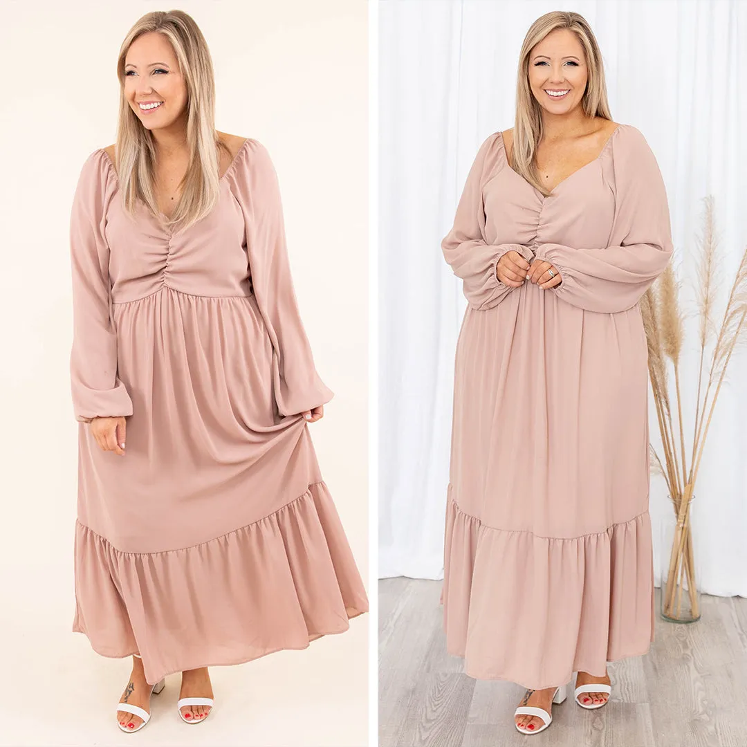 Walking On Air Dress, Dusty Rose