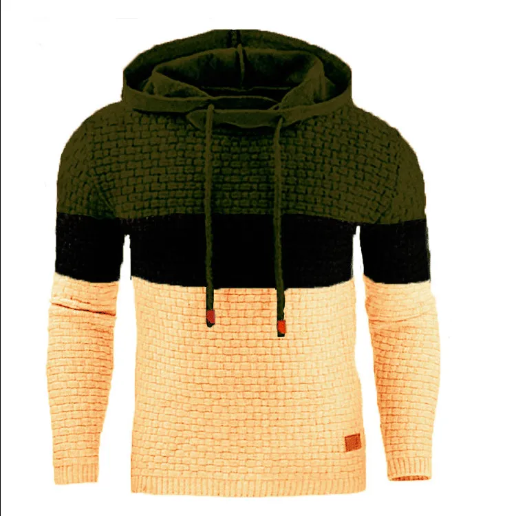 Warm Color Hooded Sweatshirt Jacket