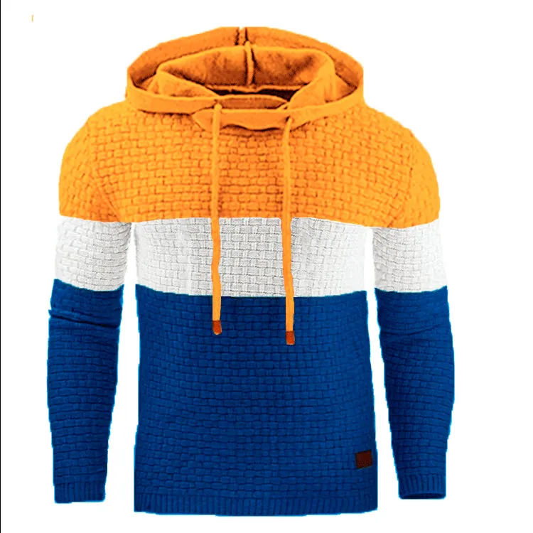 Warm Color Hooded Sweatshirt Jacket