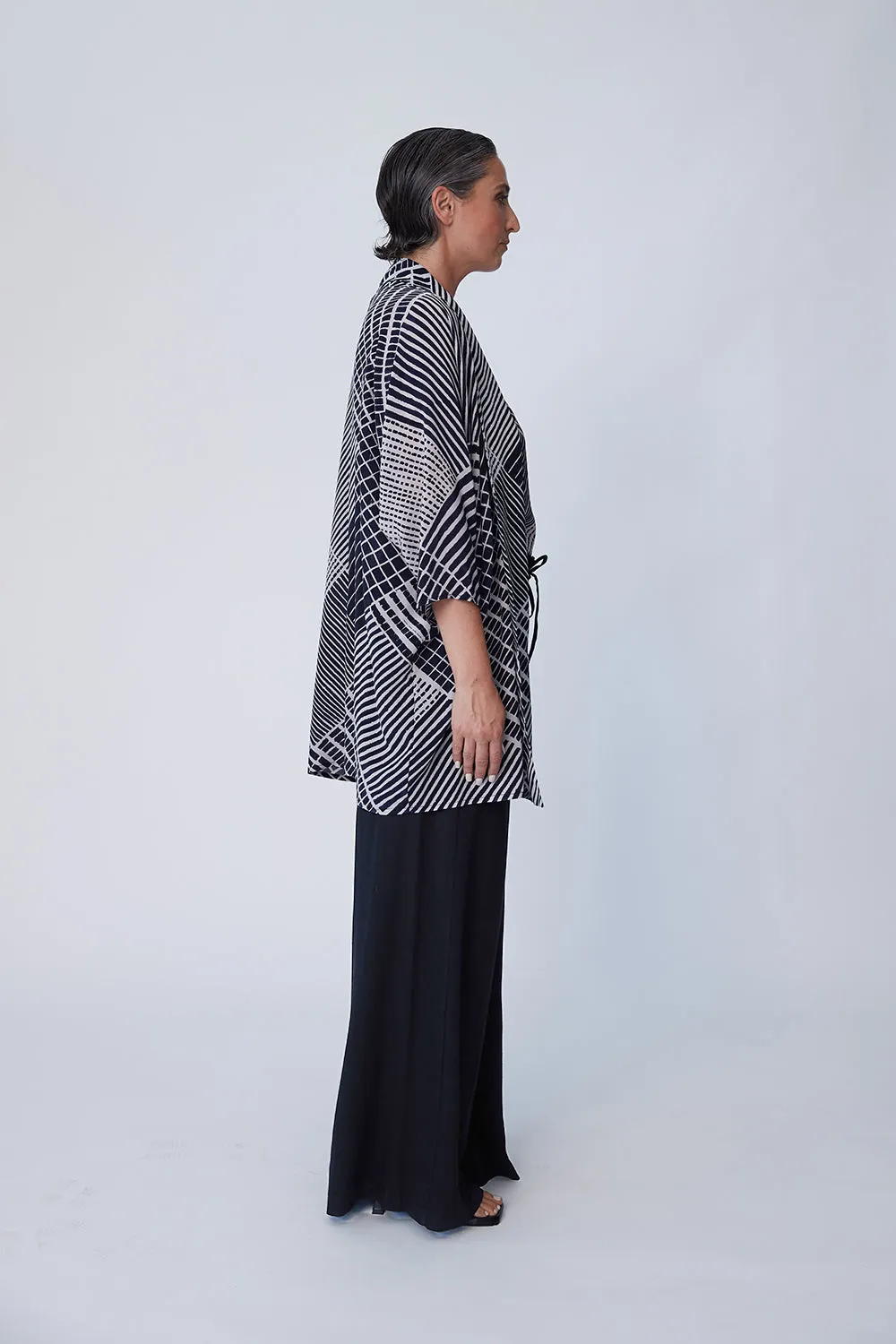 Washable Printed Silk Kimono Jacket