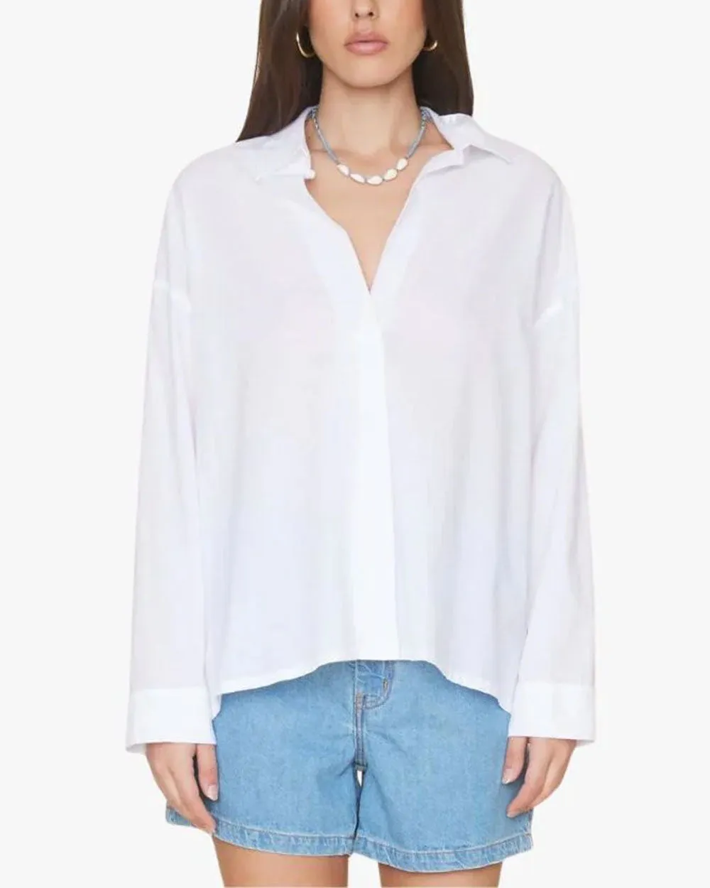 White Henry Long Sleeve Shirt