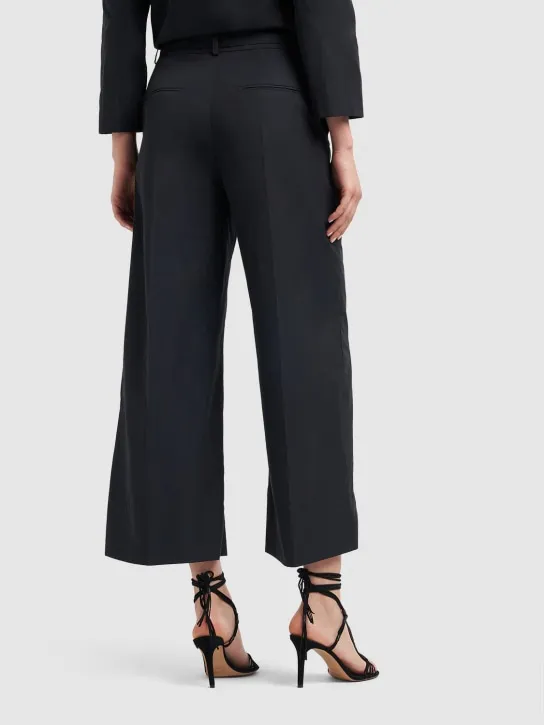 'S Max Mara   Agostin cotton pants w/ embellished belt 