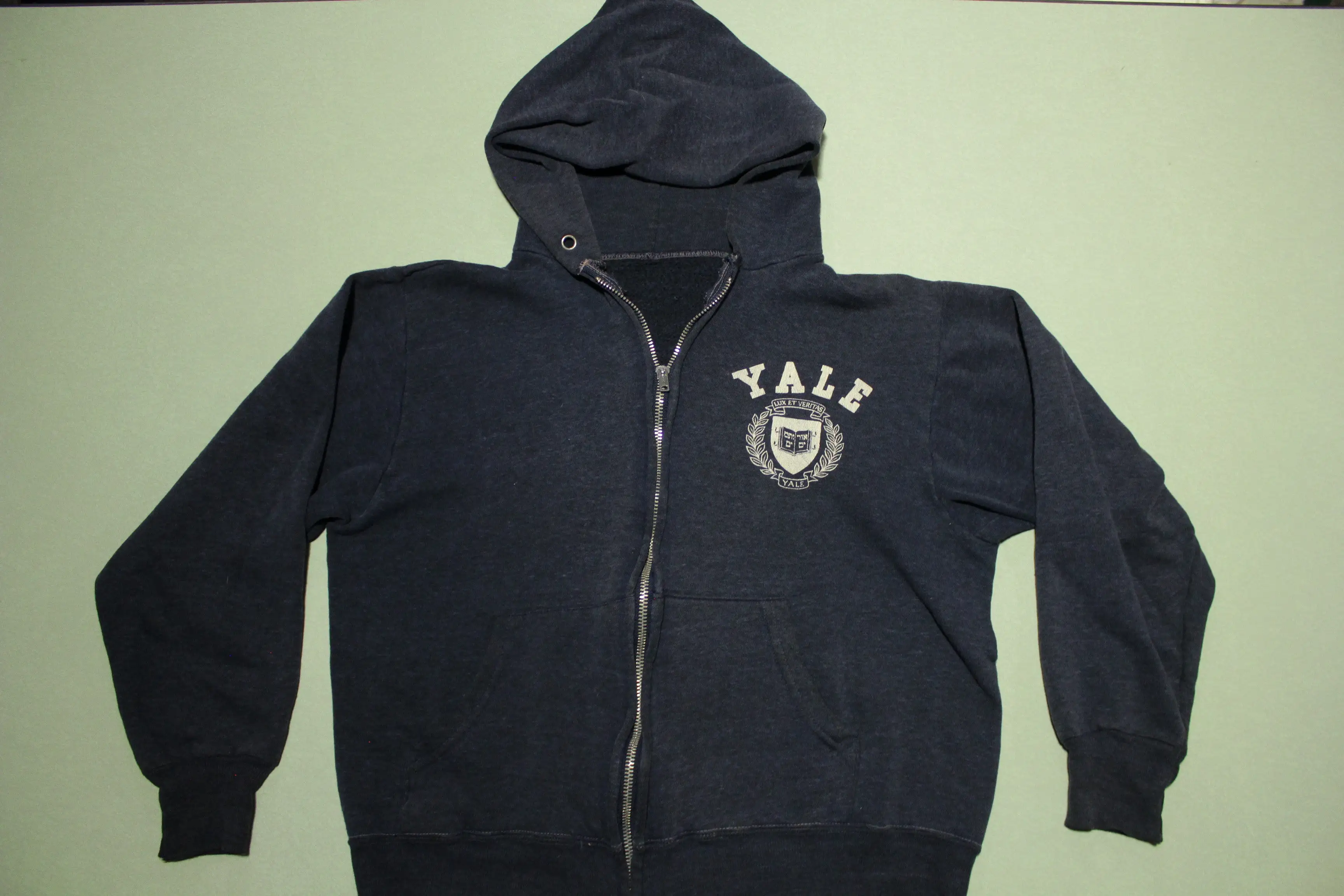 Yale University Vintage 70's Velva Sheen Collegiate Hoodie Sweatshirt