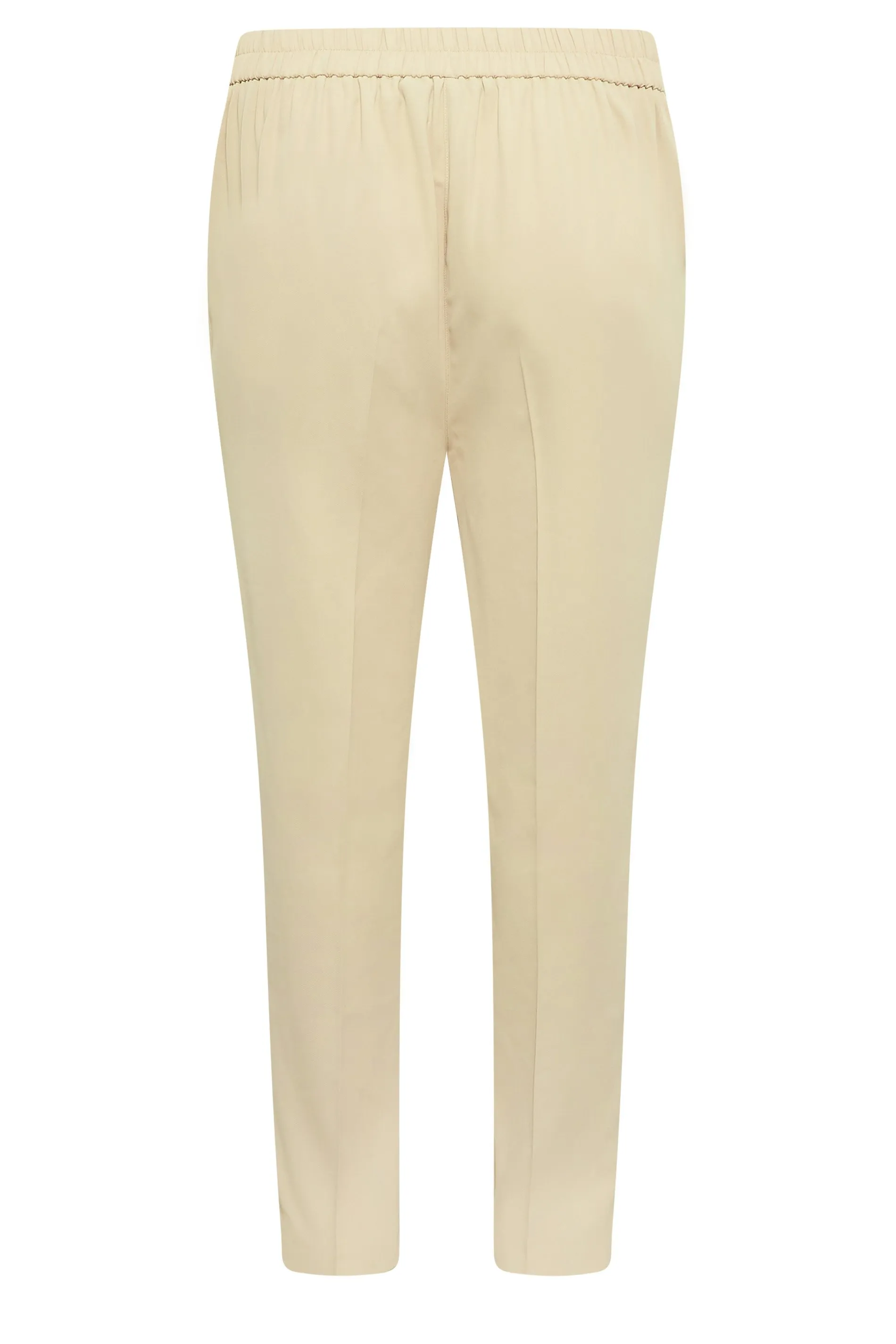 YOURS Curve Beige Brown Double Belted Tapered Trousers