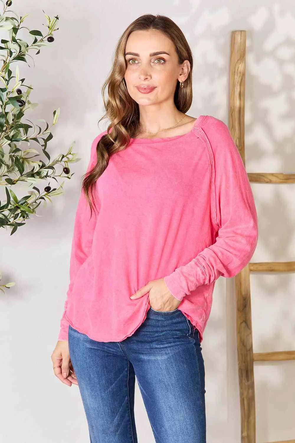 Zena Round Neck Long Sleeve Top