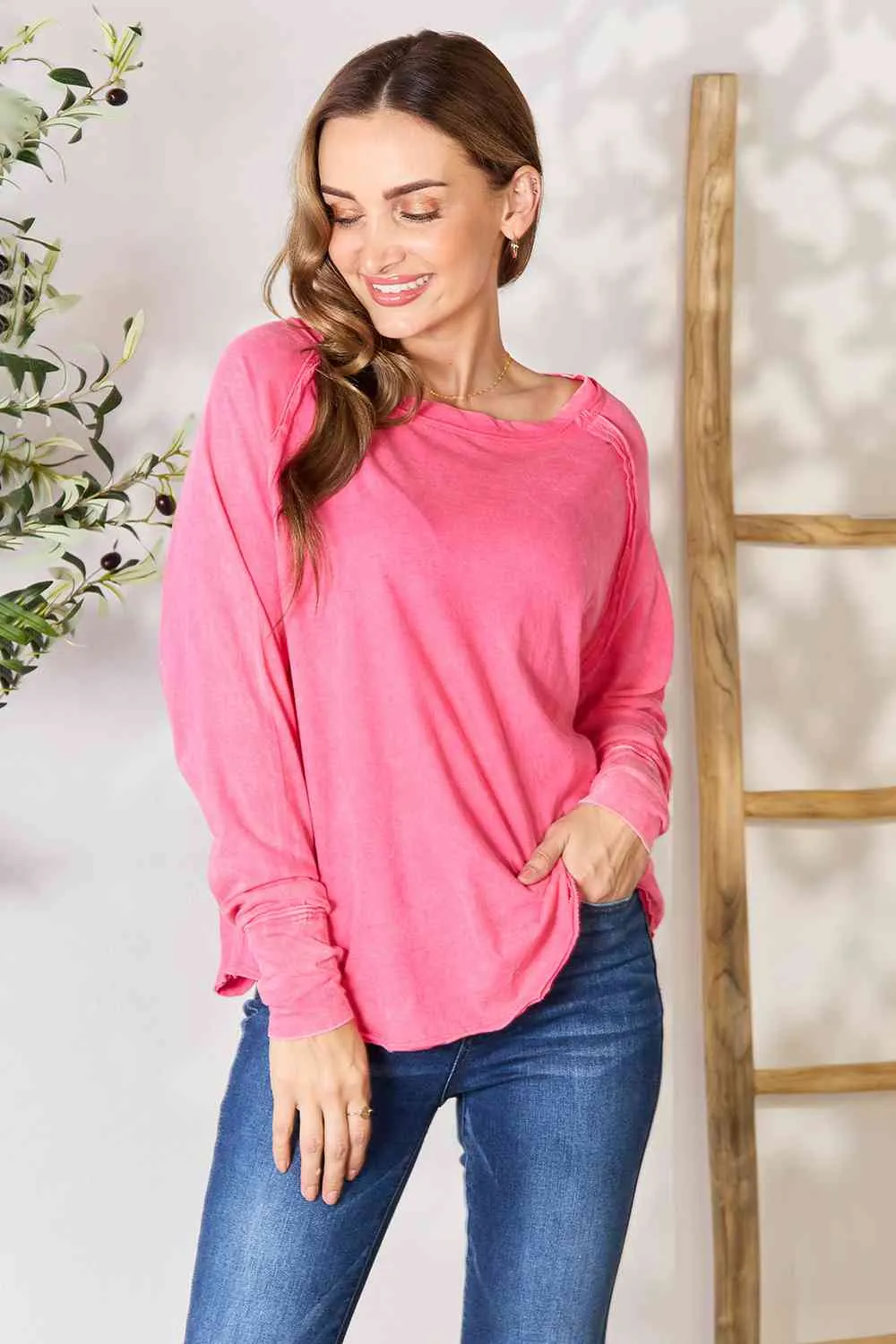 Zena Round Neck Long Sleeve Top