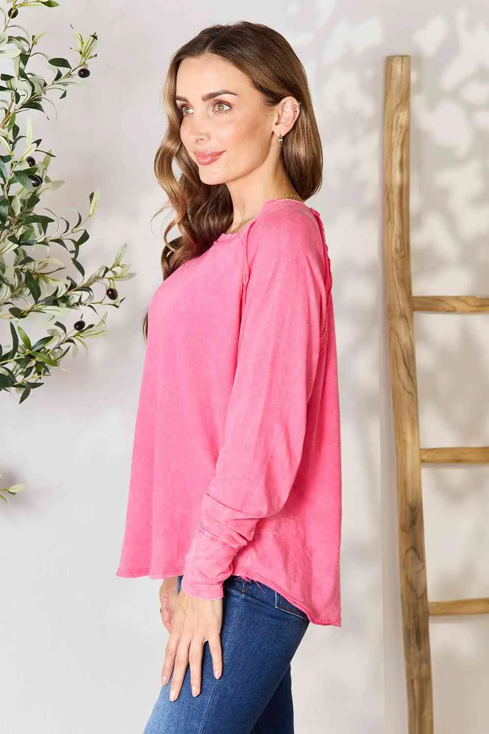 Zena Round Neck Long Sleeve Top